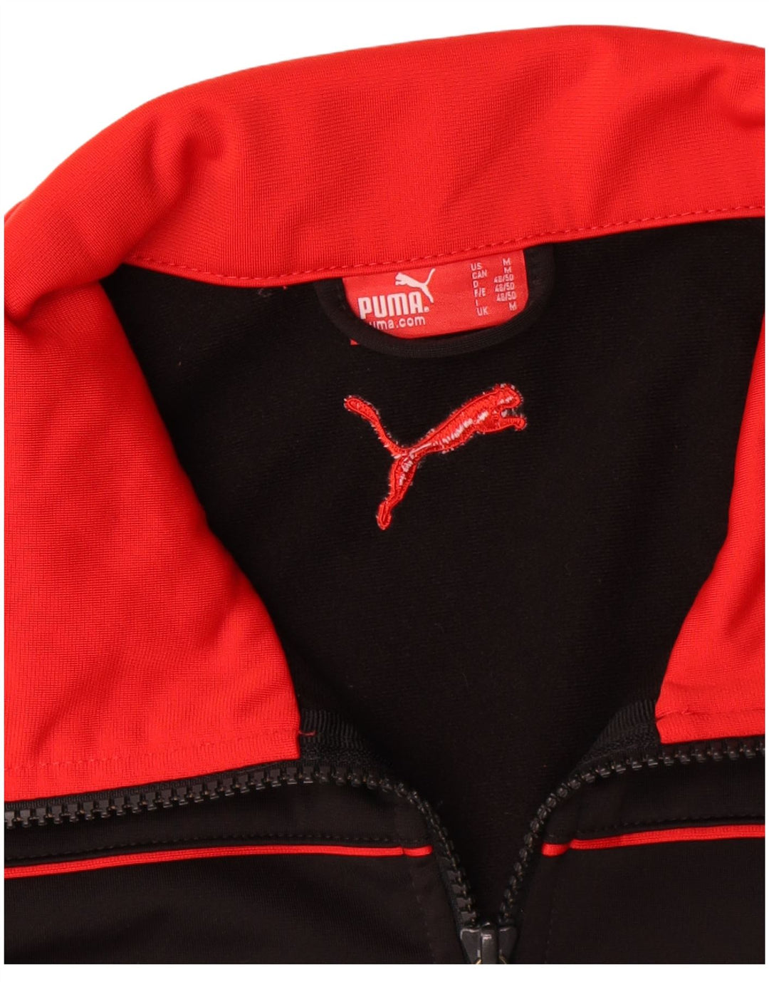 Jachetă de top pentru trening grafic Puma pentru bărbați, poliester mediu negru