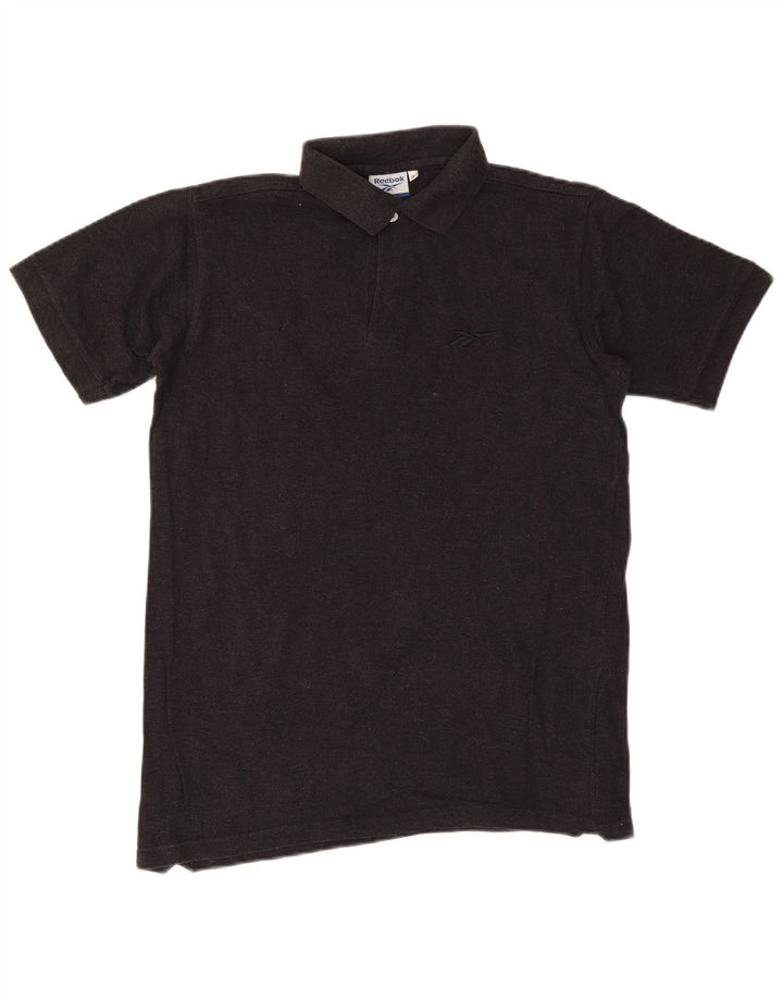 Tricou polo REEBOK pentru bărbați, bumbac gri mediu