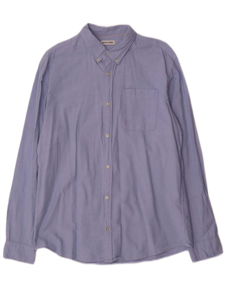 Cămașă Jack & Jones pentru bărbați XL, bumbac albastru