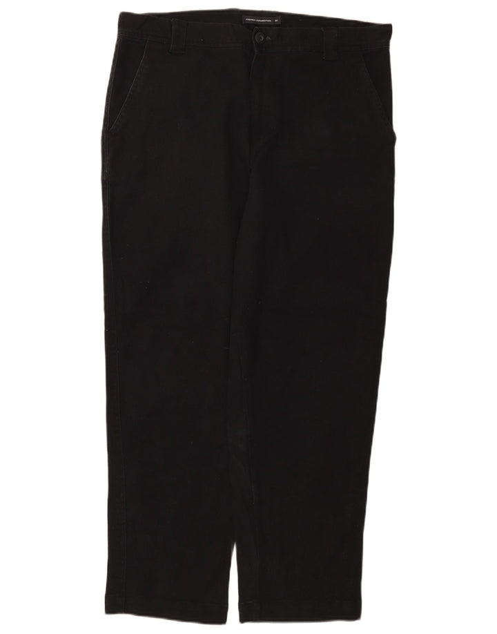 Blugi conici pentru bărbați French Connection L34 L27 bumbac negru