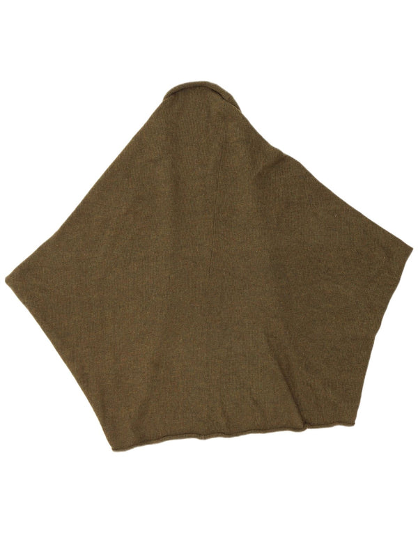 Pulover cardigan Poncho pentru femei Zara UK 14 Poliester kaki mediu