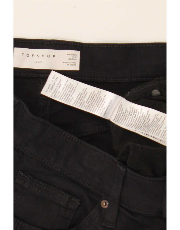 Topshop blugi skinny pentru femei W30 L32 poliester negru