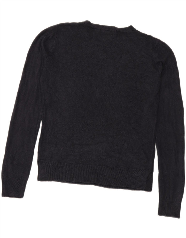 Pulover pentru femei Marks & Spencer cu decolteu triplu UK 12 Medium Bleumarin