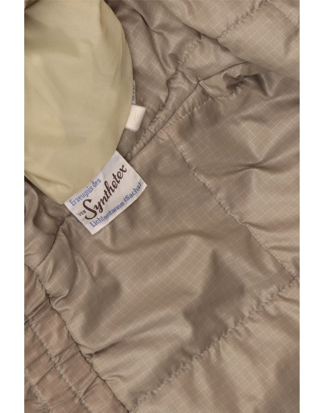 Jachetă căptușită vintage pentru femei UK 14 Medium Blue Chevron sintetic