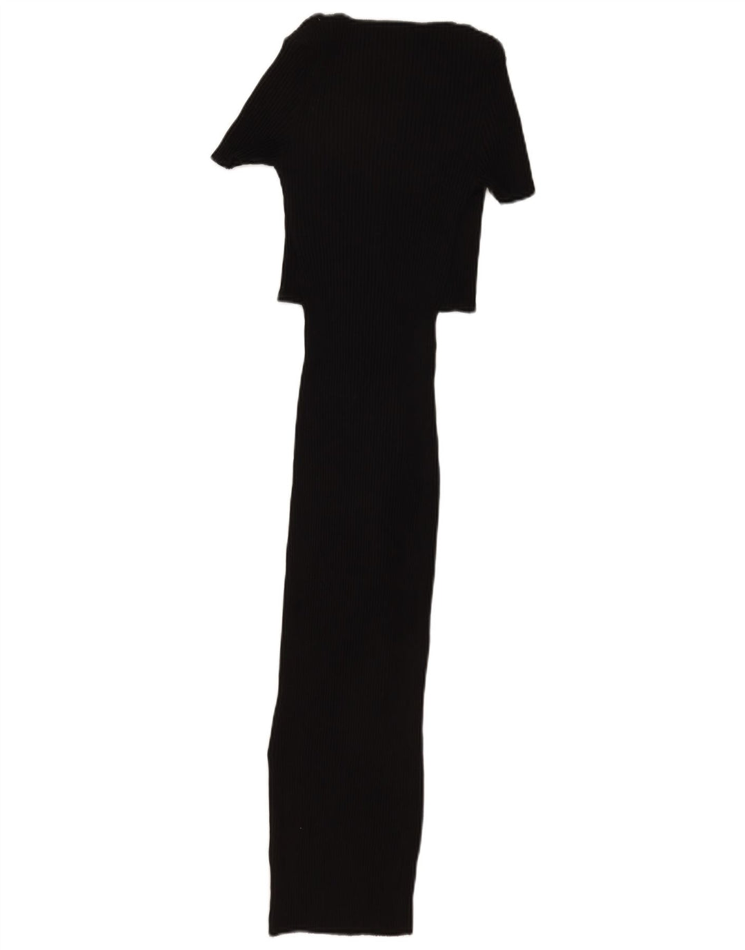 Rochie Maxi pentru Damă Zara UK 12 Medium Negru Bumbac