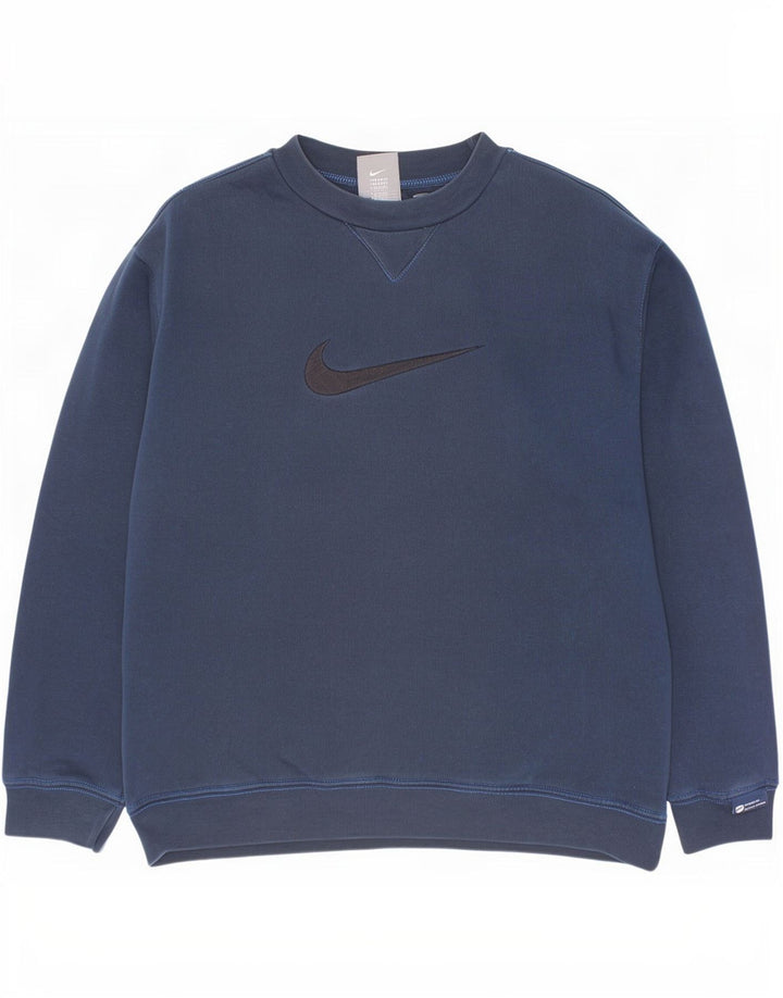 Pulover Nike pentru băieți grafic 10-11 ani, mediu bleumarin
