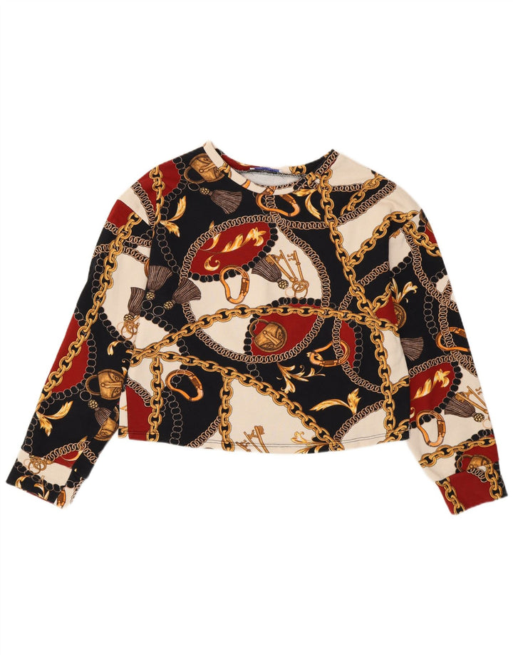 Bluză supradimensionată cu model abstract pentru femei Zara UK 10 Mic Multicolor