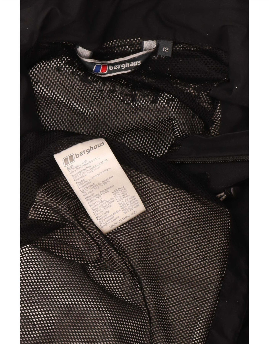 Jachetă de ploaie cu glugă pentru femei Berghaus UK 12 Medium Black Nylon