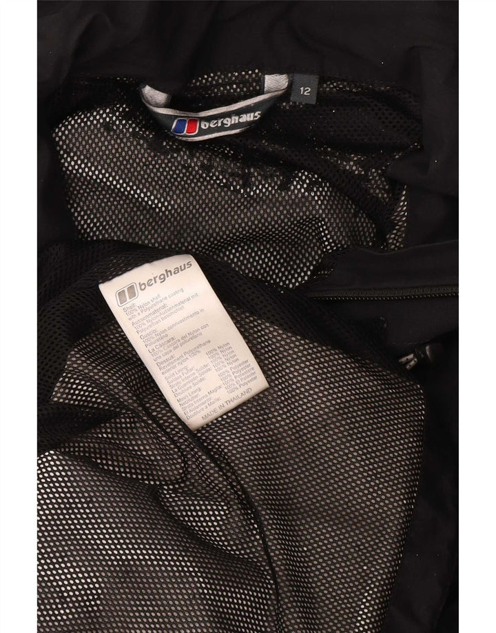 Jachetă de ploaie cu glugă pentru femei Berghaus UK 12 Medium Black Nylon