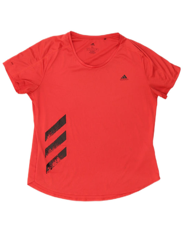 Tricou cu grafică Adidas Aeroready pentru femei Top UK 20/22 XL Poliester roșu