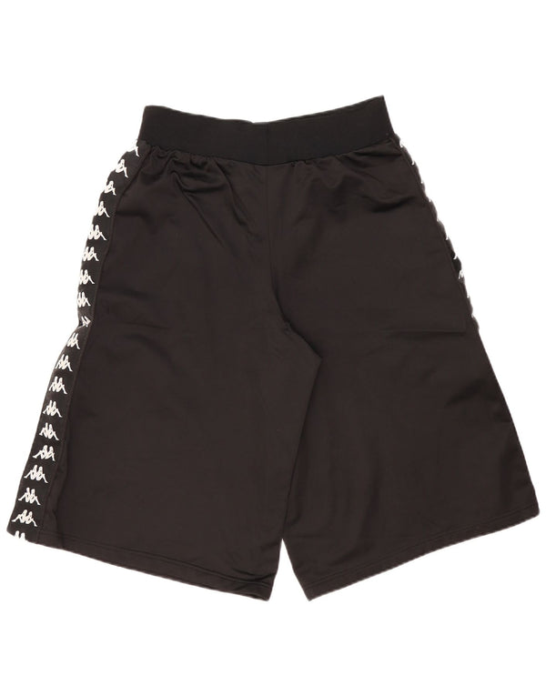 Pantaloni scurți de sport grafic Kappa pentru bărbați, negru