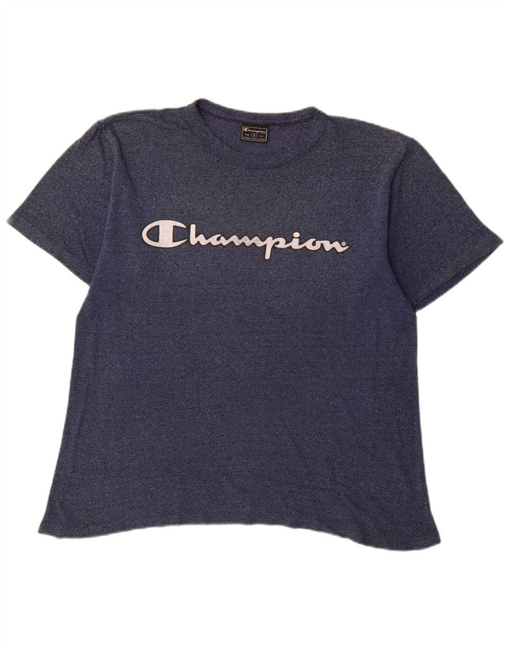 Tricou grafic pentru bărbați Champion Top mediu din bumbac bleumarin