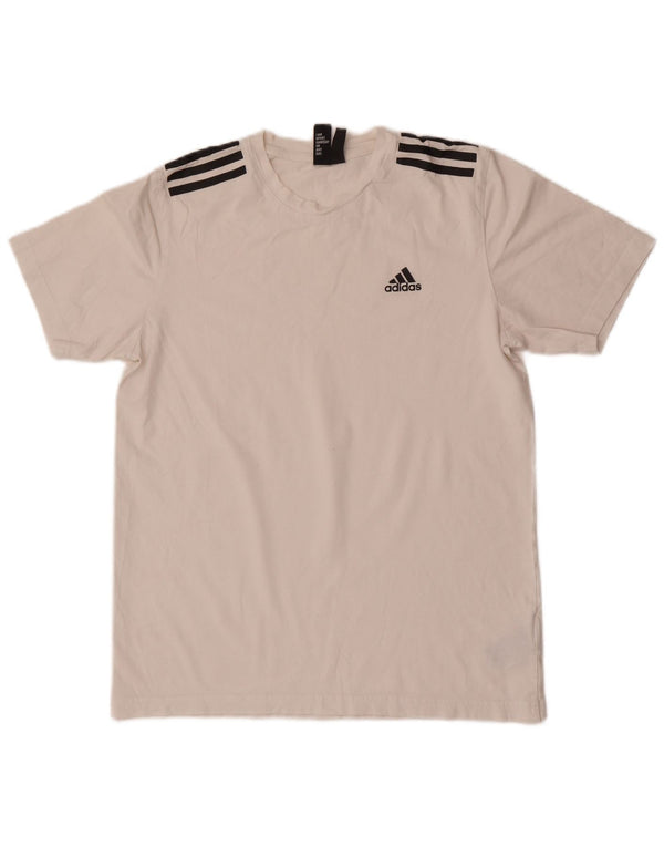 Tricou pentru bărbați Adidas Top mic, alb, bumbac