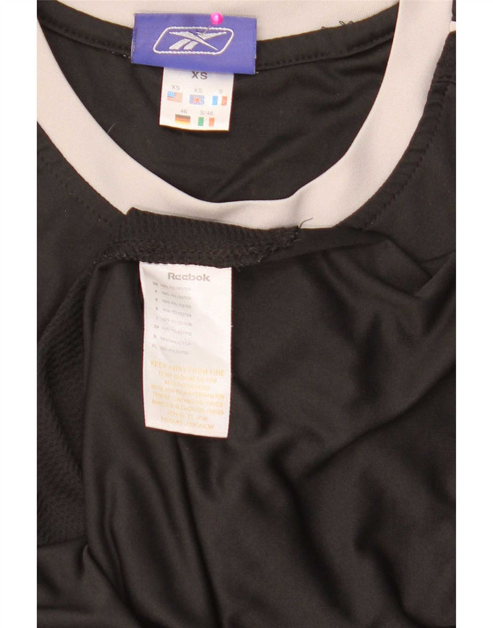Top cu vestă grafică pentru bărbați Reebok XS, negru, poliester