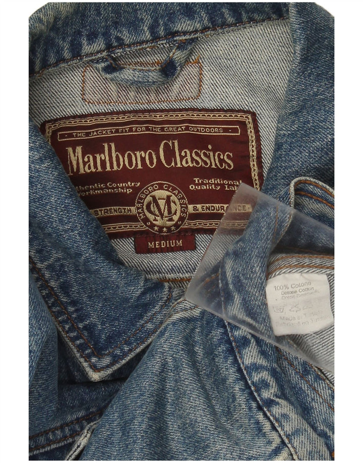 Jachetă de blugi pentru bărbați Marlboro Classics UK 38, bumbac albastru mediu