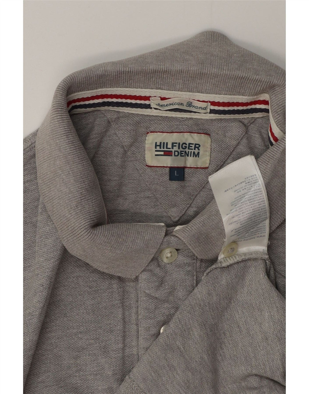 TOMMY HILFIGER Tricou polo pentru bărbați, bumbac gri mare