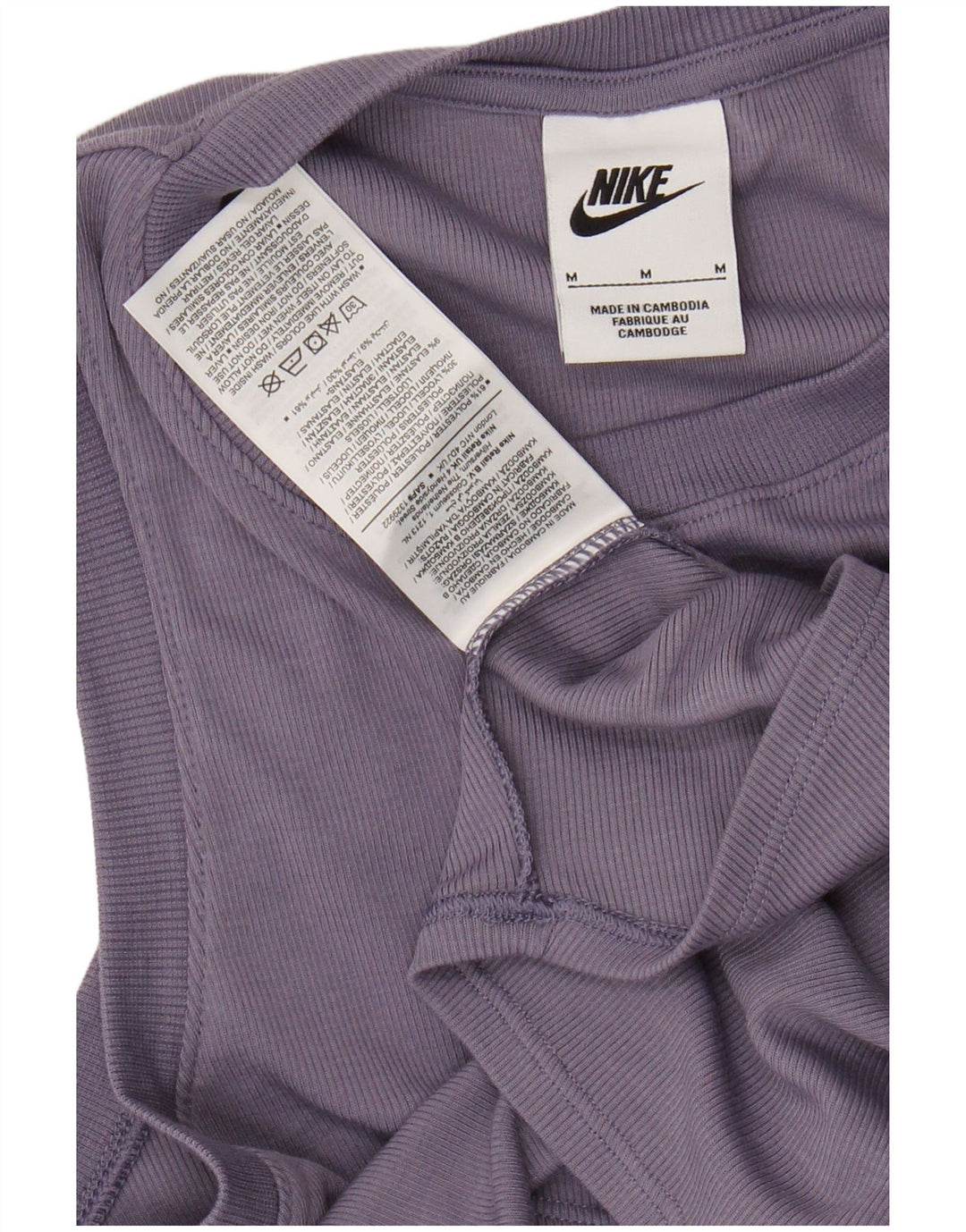 Top cu vestă crop pentru femei NIKE UK 12 Poliester violet mediu