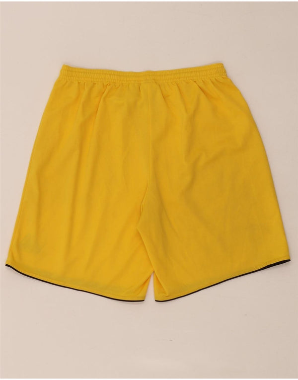 Pantaloni scurți sport pentru bărbați Adidas Climalite Graphic, poliester galben mediu