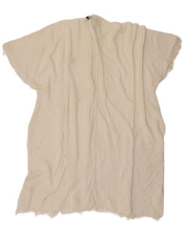 Top cardigan supradimensionat cu mânecă scurtă pentru femei Zara UK 14 Medium White