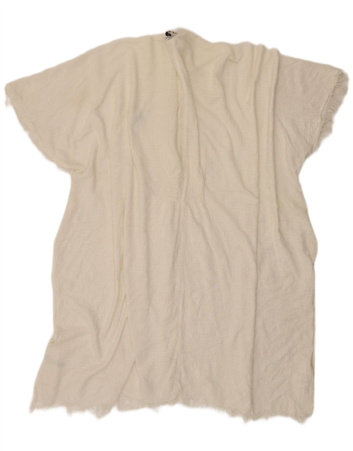 Top cardigan supradimensionat cu mânecă scurtă pentru femei Zara UK 14 Medium White
