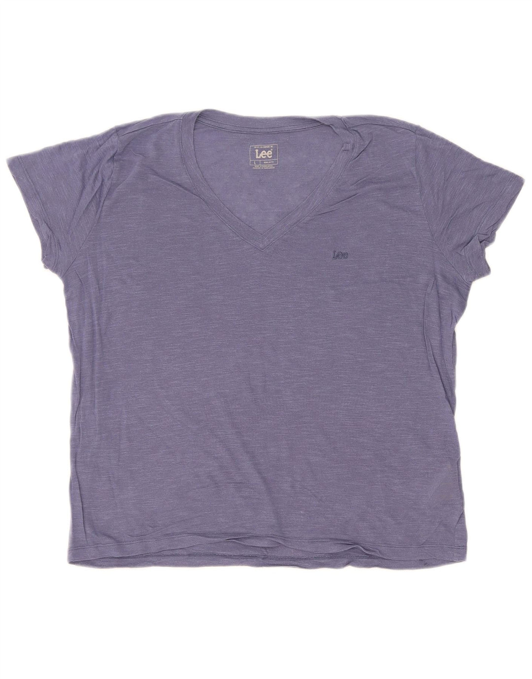 Tricou Lee pentru femei cu croiala normală Top UK 16 Large Blue Lyocell