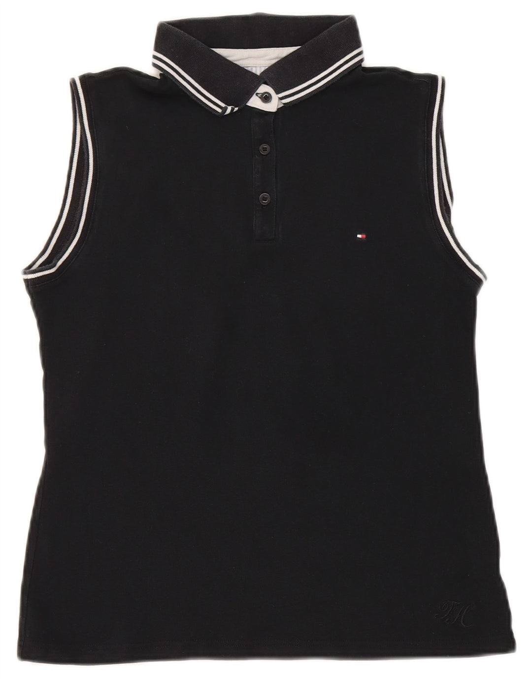 Tricou polo fără mâneci pentru femei Tommy Hilfiger EU 40 Medium Negru