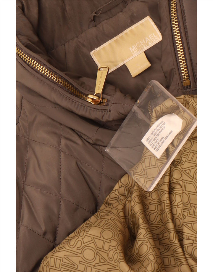 Jachetă matlasată Michael Kors pentru femei UK 18 XL Maro Poliester