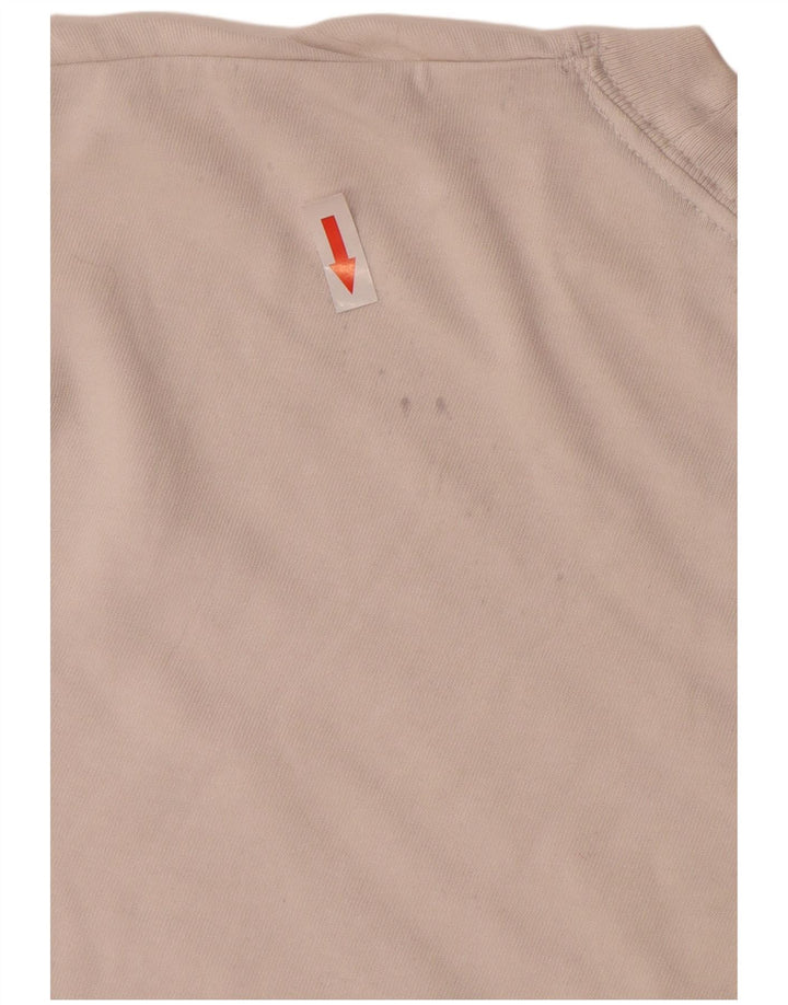 Tricou cu grafic Swoosh Nike pentru bărbați Top din bumbac alb mediu