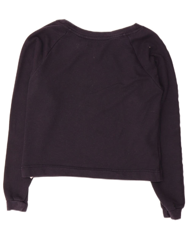 Hanorac crop cu grafic pentru femei Tommy Hilfiger Pulover UK 10 Mic Bleumarin