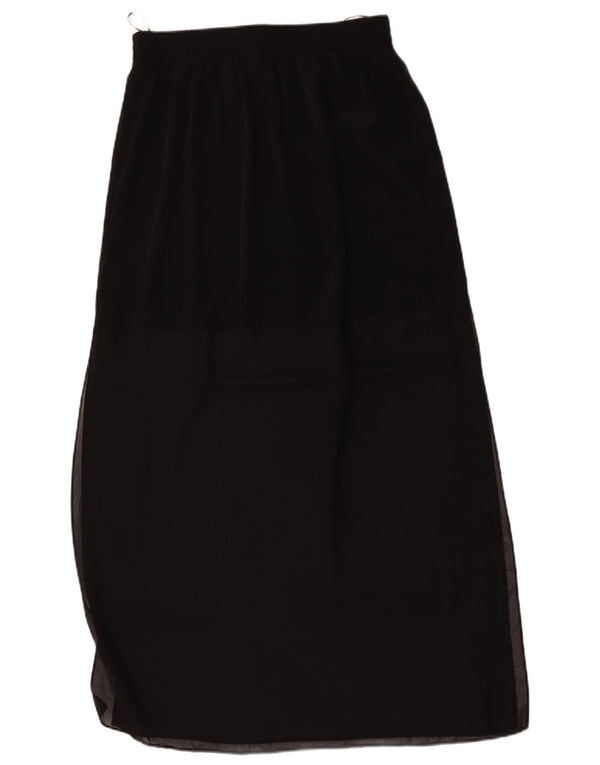 Fusta Maxi pentru femei Topshop cu talie înaltă UK 14 Large W30 Black