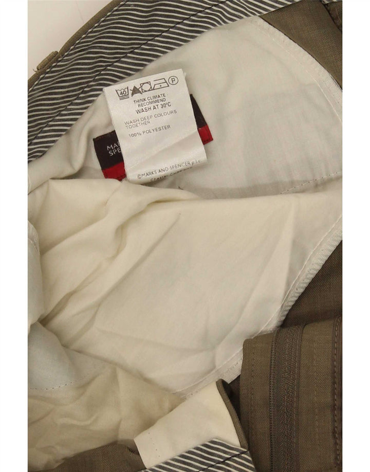 Marks & Spencer Pantaloni drepți pentru bărbați L38 L33 poliester bej