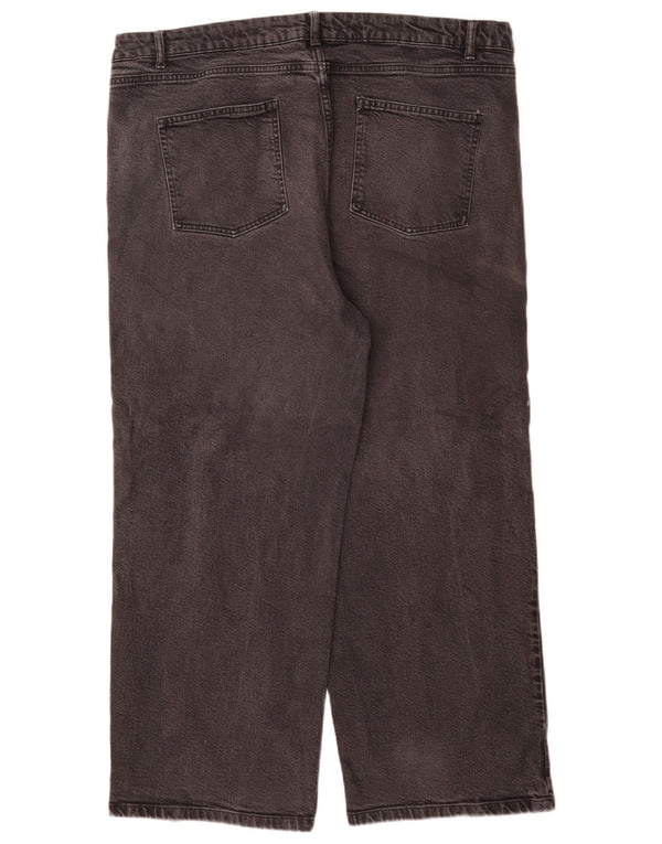 Marks & Spencer blugi pentru femei cu talie înaltă cu picioare largi UK 22 3XL W44 L29 gri
