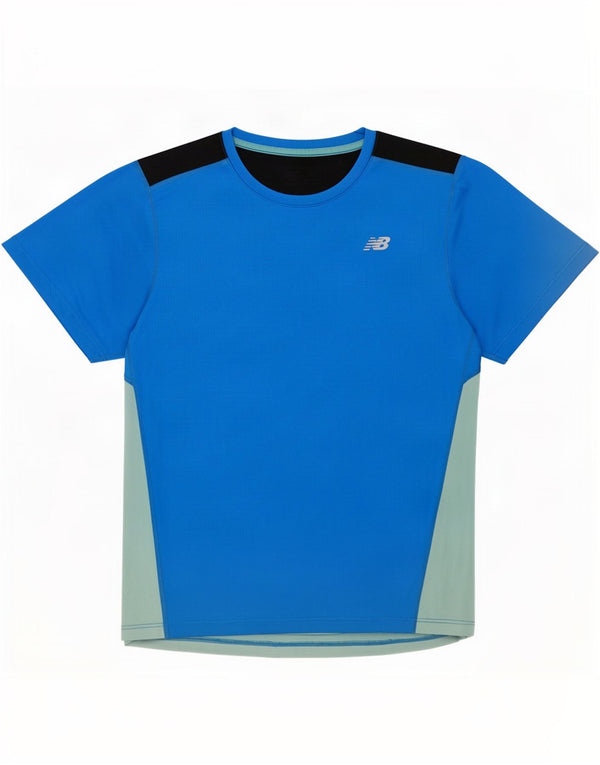 Tricou pentru femei New Balance Top UK 16 Large Blue Colorblock Poliester