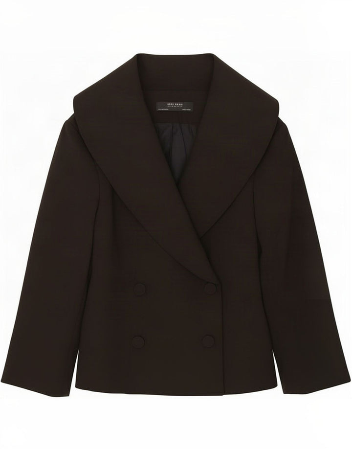 Blazer pentru femei Zara UK 12 Poliester mediu negru