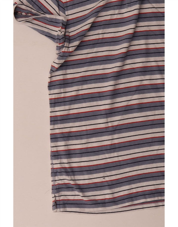 Tricou polo pentru bărbați Superdry, bumbac cu dungi albastre medii