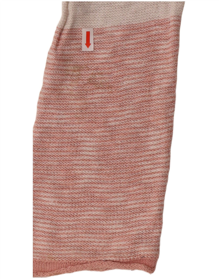 Pulover pentru femei Billabong cu gât de barcă, UK 10, bumbac cu dungi roz mici