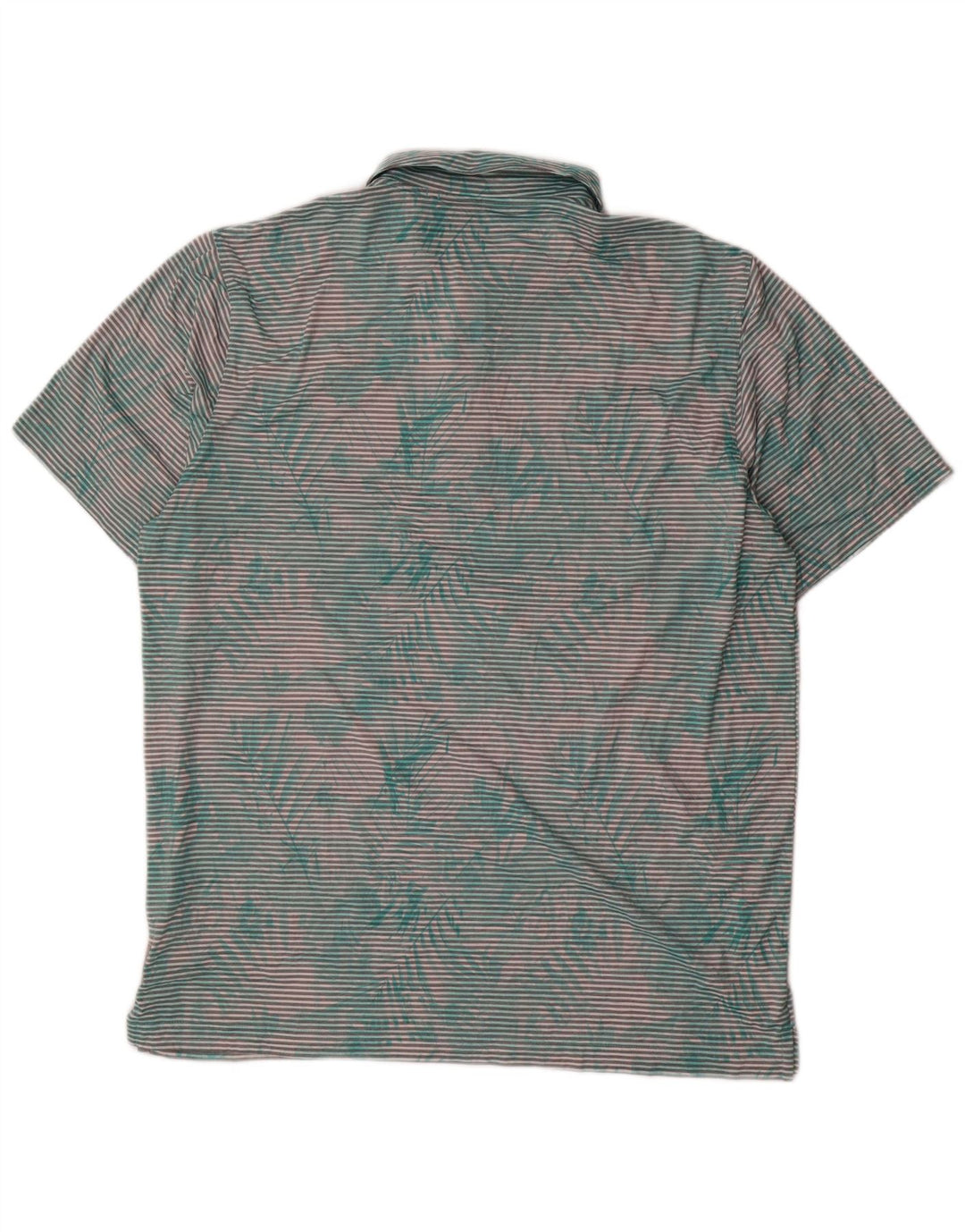 Tricou polo pentru bărbați PUMA XL verde cu dungi