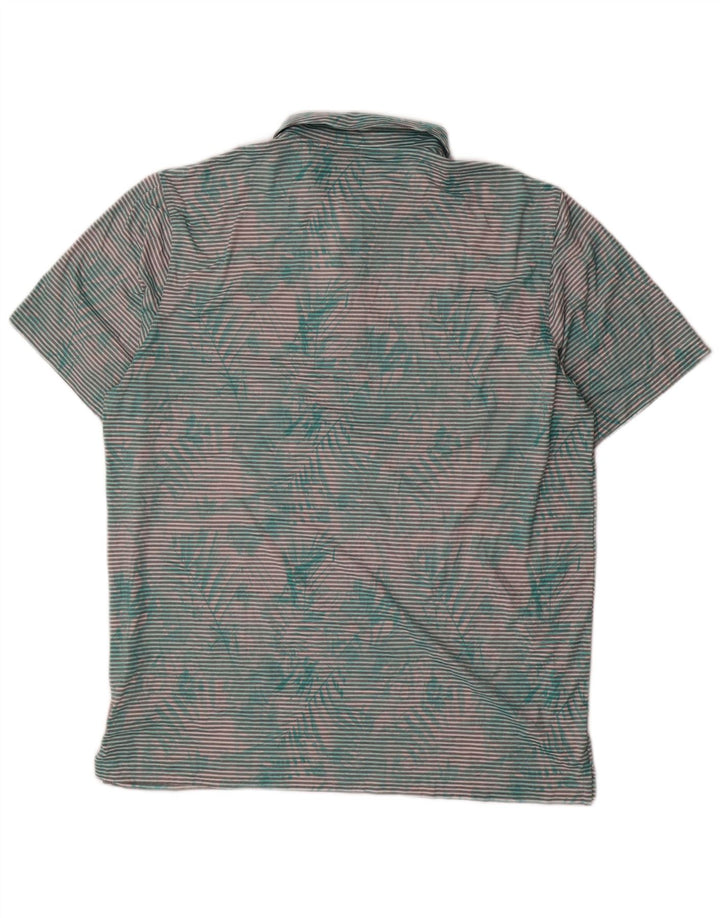 Tricou polo pentru bărbați PUMA XL verde cu dungi