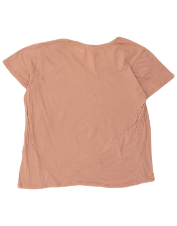 Avirex Tricou grafic pentru femei Top UK 20 2XL Pink Bumbac