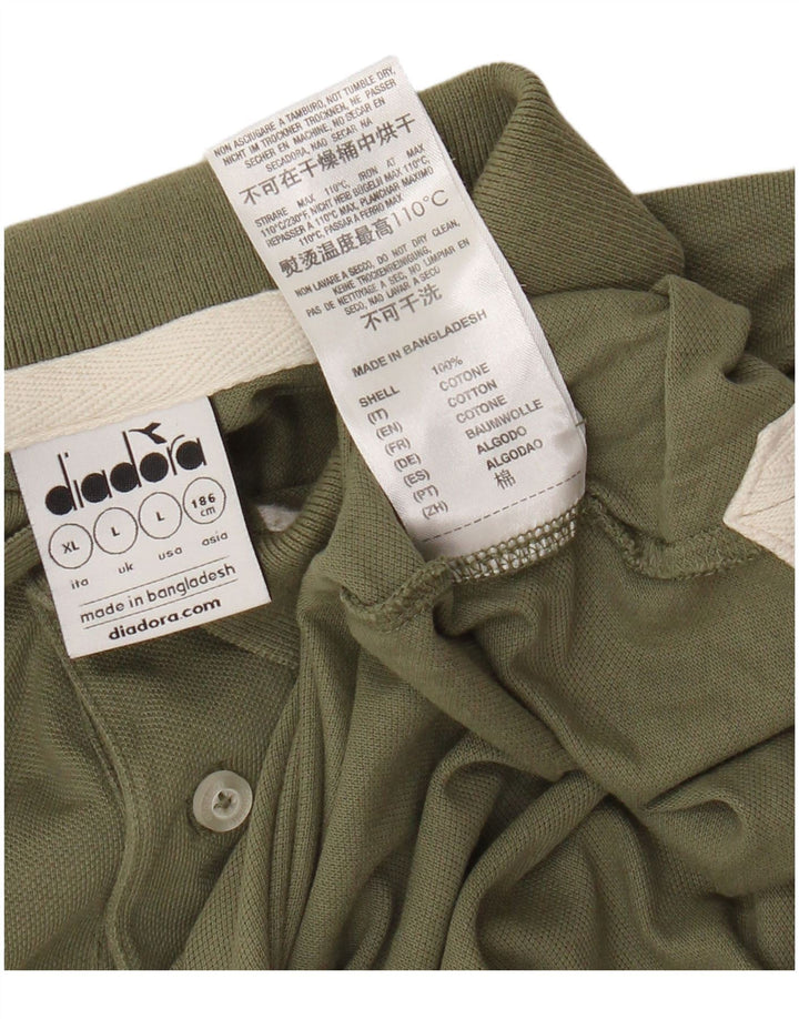 Tricou polo pentru bărbați Diadora, bumbac kaki mare