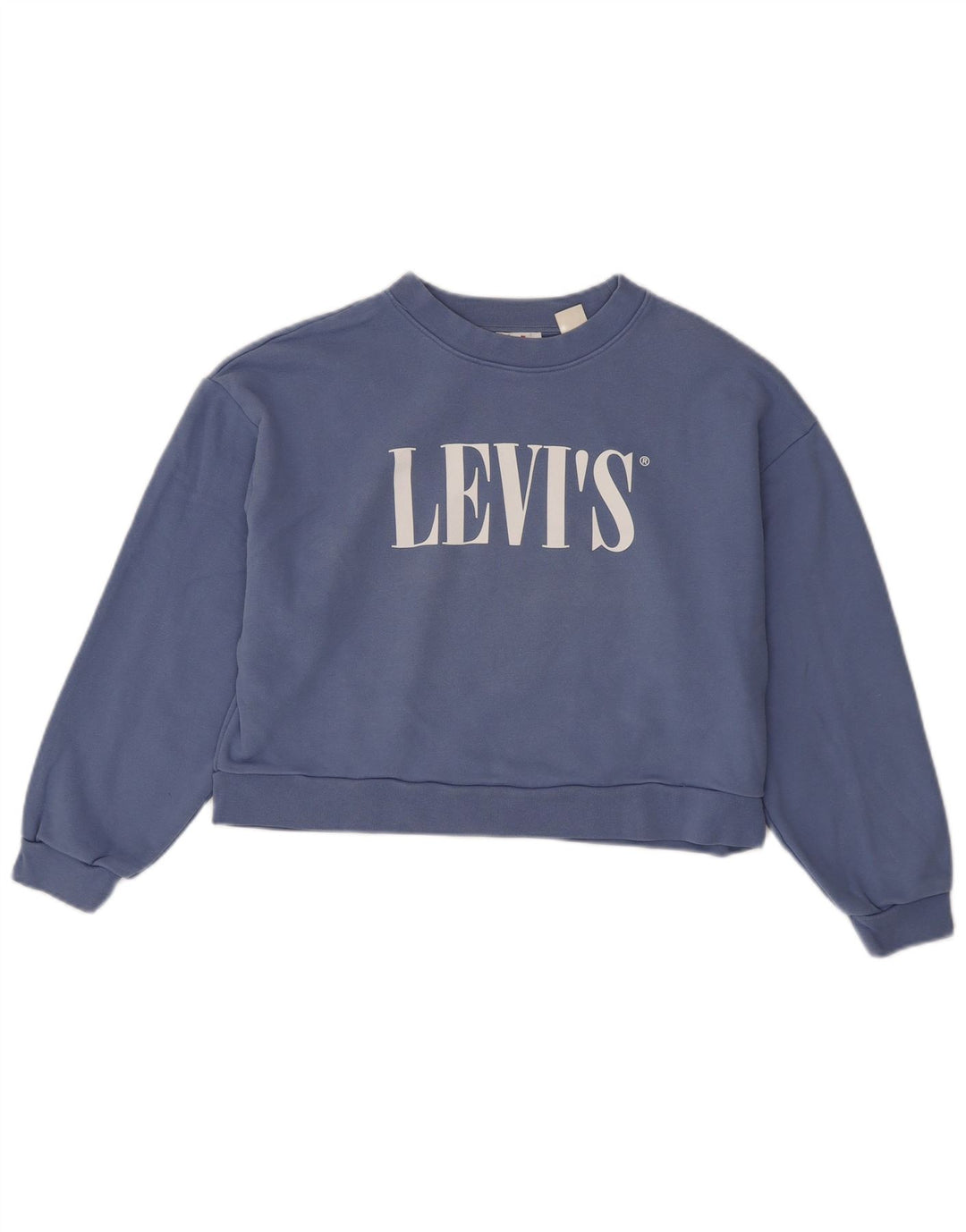 Pulover pentru femei Levi's Oversized Graphic Crop Pulover UK 6 XS Bumbac albastru