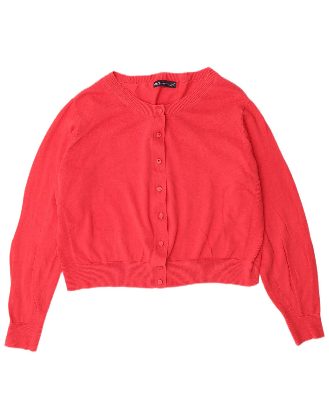 MARKS & SPENCER Pulover cardigan pentru femei UK 18 XL bumbac roz