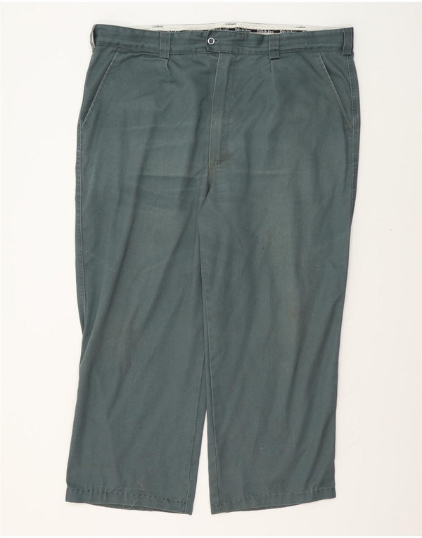 DICKIES Mens Straight Chino Trousers W46 L27 Blue Cotton