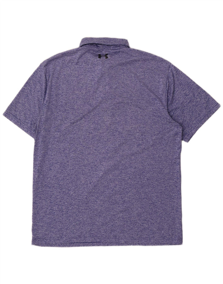 Tricou polo Under Armour pentru bărbați, cu dungi mari, albastre