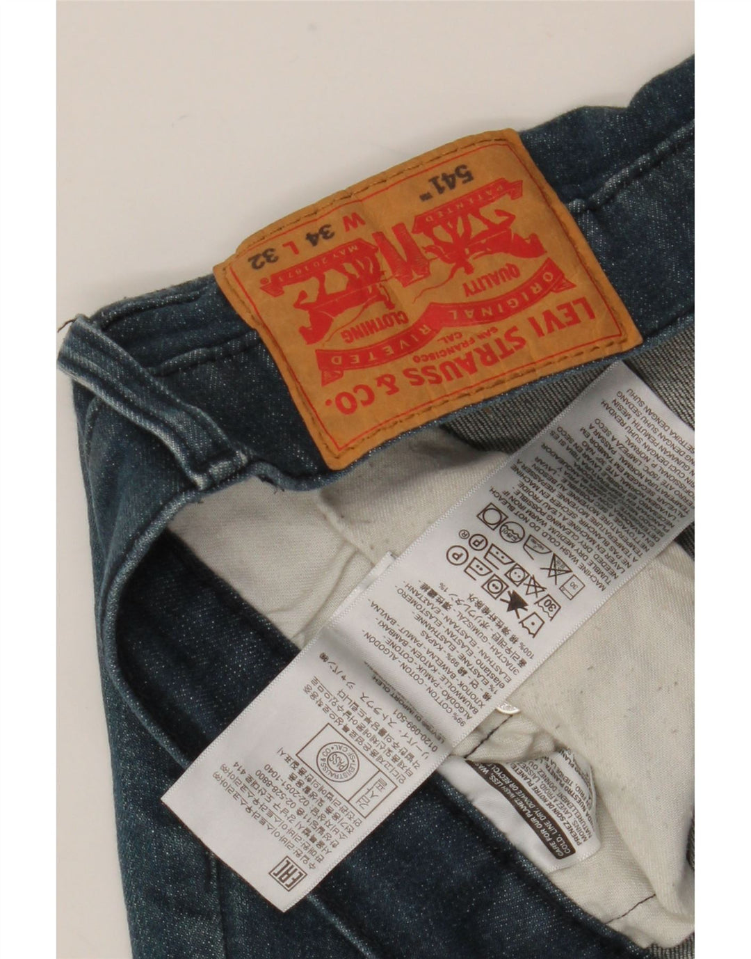 Blugi conici pentru bărbați Levi's 541 W34 L32 Bumbac albastru