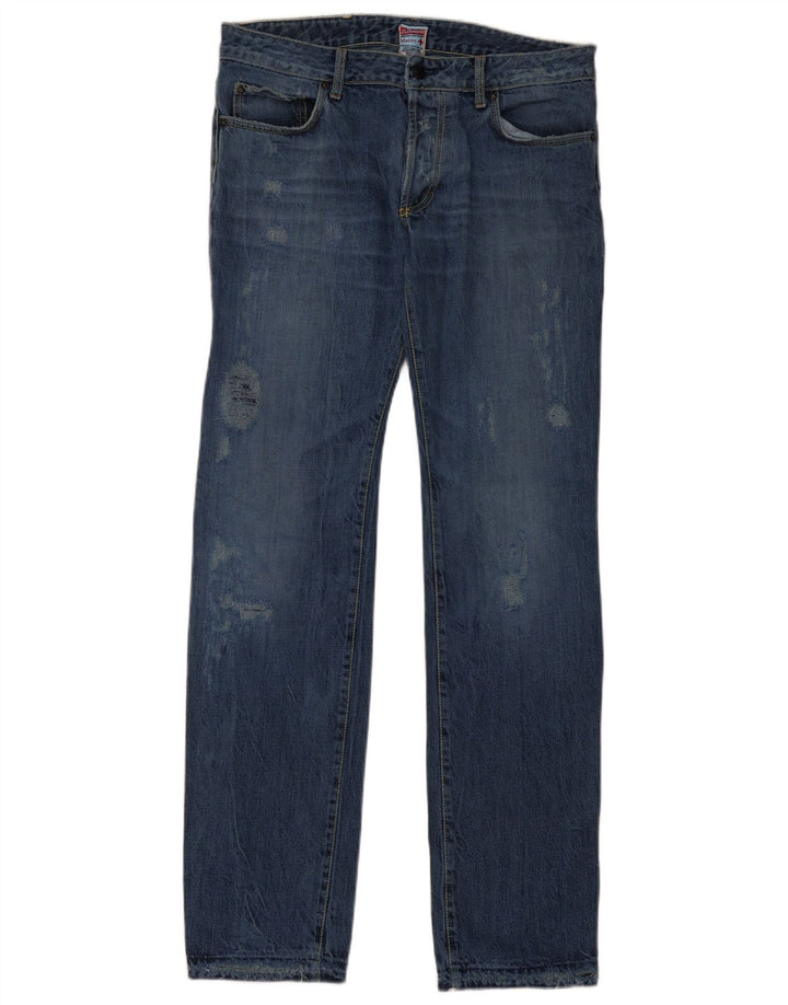 Zu Elements Blugi Distressed drepte pentru femei W32 L35 bumbac albastru