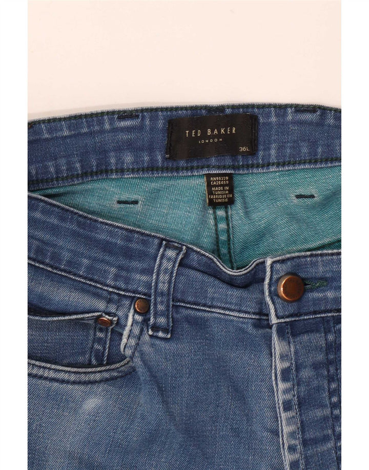 Blugi slim pentru bărbați Ted Baker W36 L33 albastru