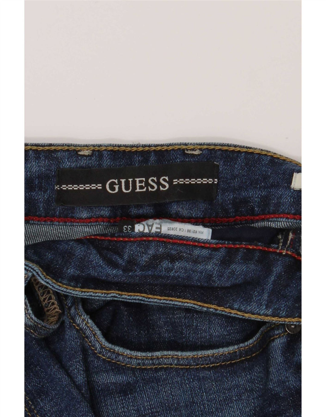 Guess Blugi Distressed Slim drepte pentru bărbați W33 L32 albastru