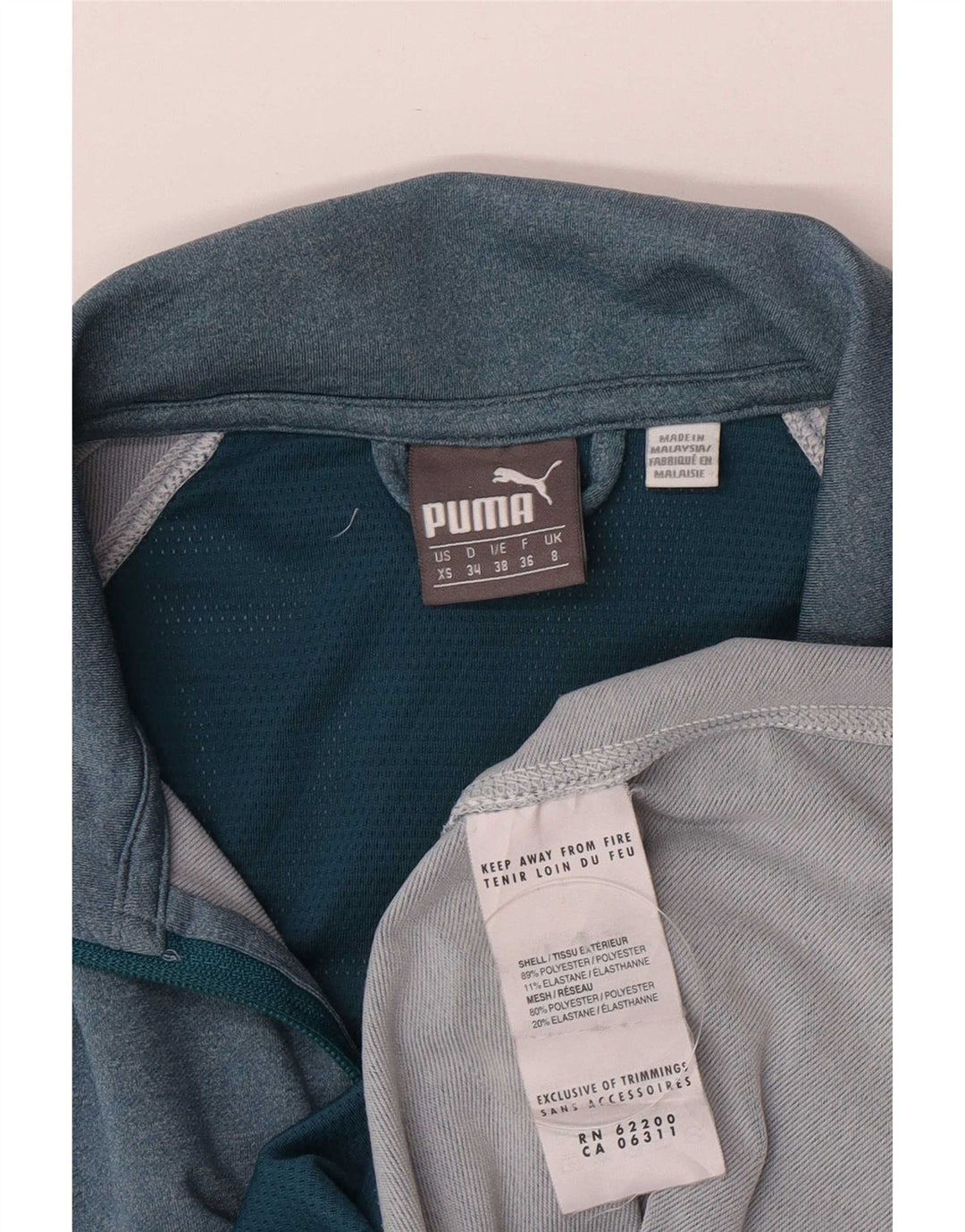 Jachetă de trening Puma pentru femei UK 8 Small Blue Colorblock Poliester