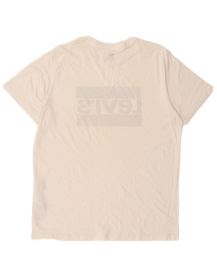 Tricou grafic LEVI'S pentru bărbați Top mare din bumbac alb